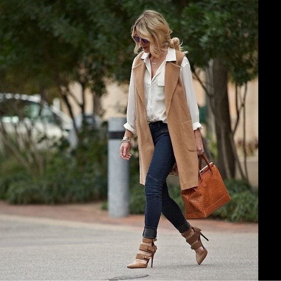 Contemporaine Simons Wool Blend Sleeveless Midi Vest Sz S EUC - Picture 12 of 16